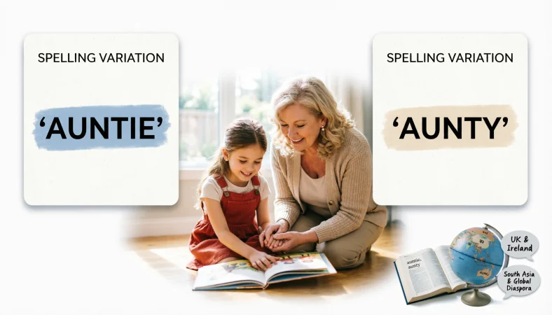 Is Auntie vs Aunty a Grammar, Vocabulary, or Usage Issue?