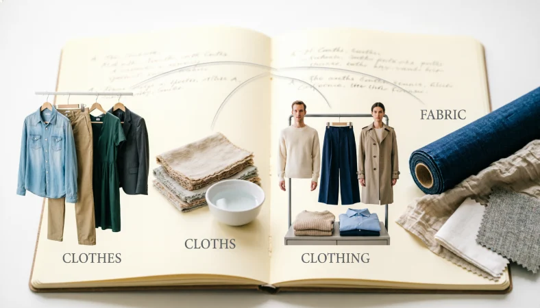 Clothes, Cloths, Clothing, and Fabric: A Clear Comparison