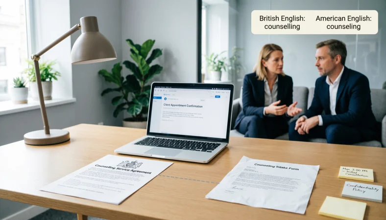 Counselling or Counseling in Professional Contexts