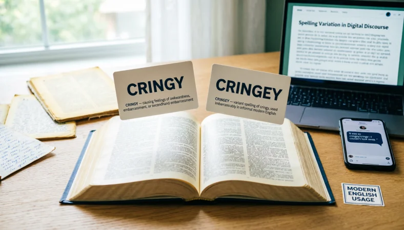 Cringy or Cringey in Dictionaries and Modern English