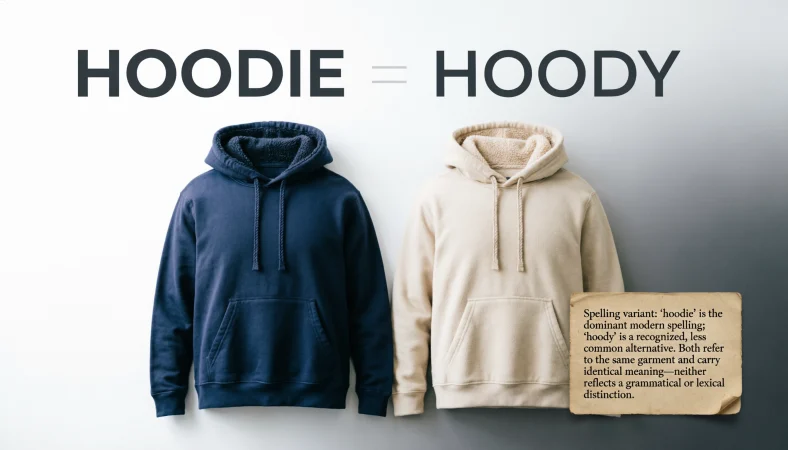 Is Hoody vs Hoodie a Grammar, Vocabulary, or Usage Issue?