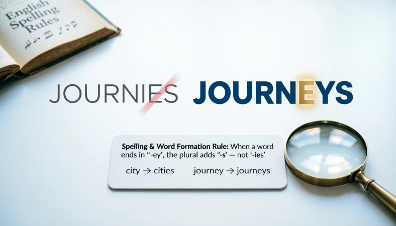 Is Journies vs Journeys a Grammar, Vocabulary, or Usage Issue?