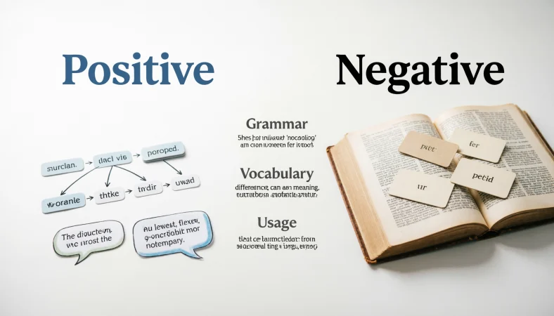 Is Positive vs Negative a Grammar, Vocabulary, or Usage Issue?