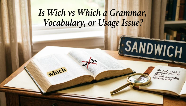 Is Wich vs Which a Grammar, Vocabulary, or Usage Issue?