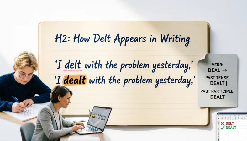 How Delt Appears in Writing