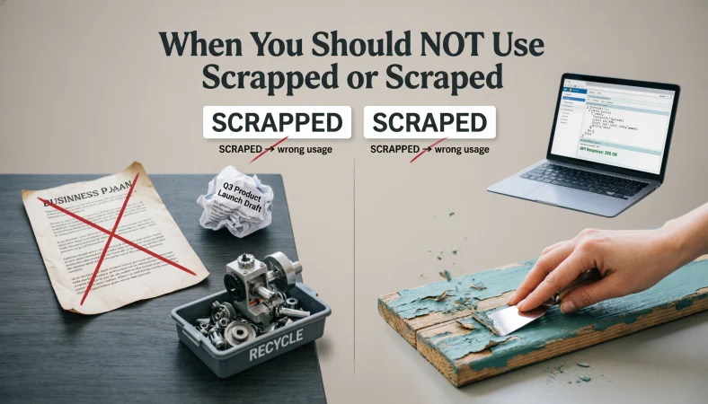When You Should NOT Use Scrapped or Scraped