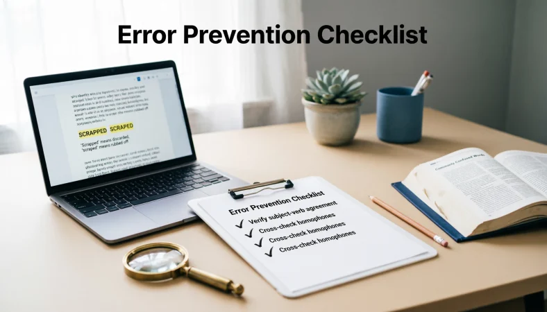 Error Prevention Checklist
