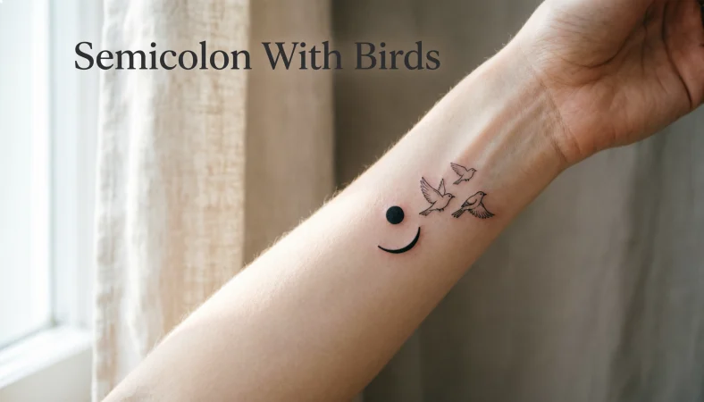 Semicolon With Birds