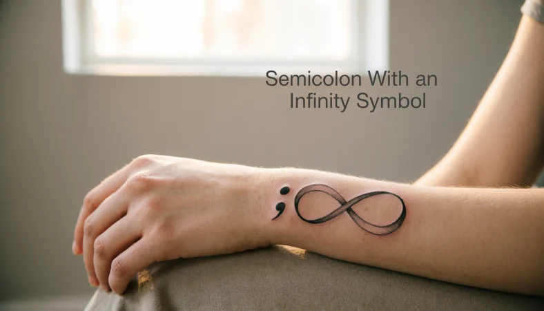 Semicolon With an Infinity Symbol