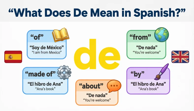 what does de mean in spanish