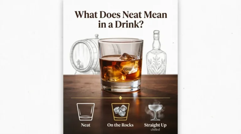 What does neat mean in a drink