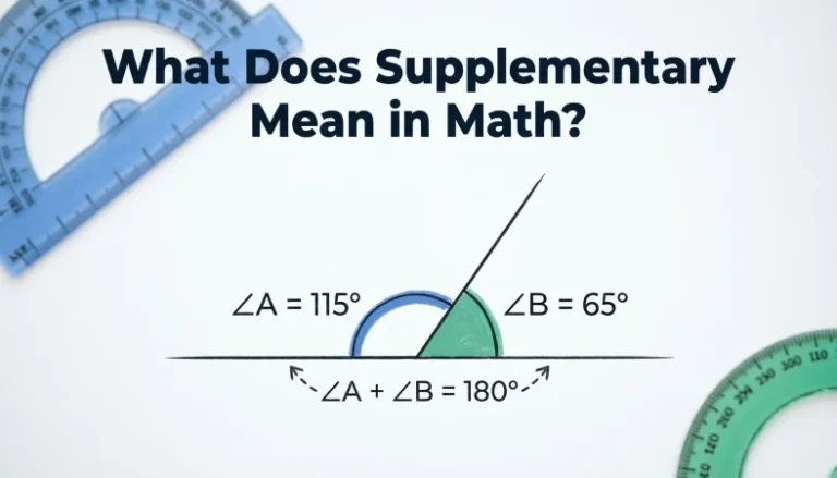 what does supplementary mean in math