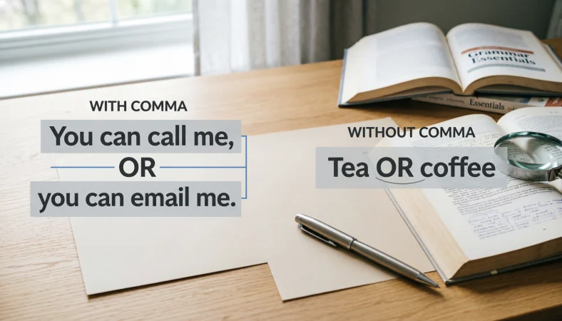 comma before or