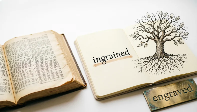 ingrained or engrained