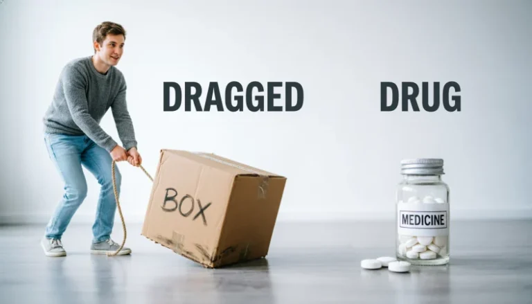 dragged or drug