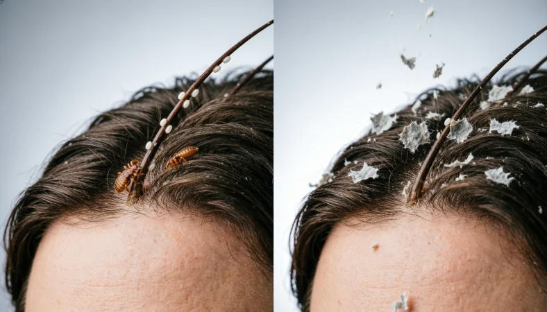 lice or dandruff