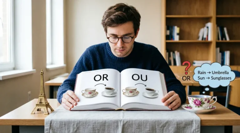 or in french