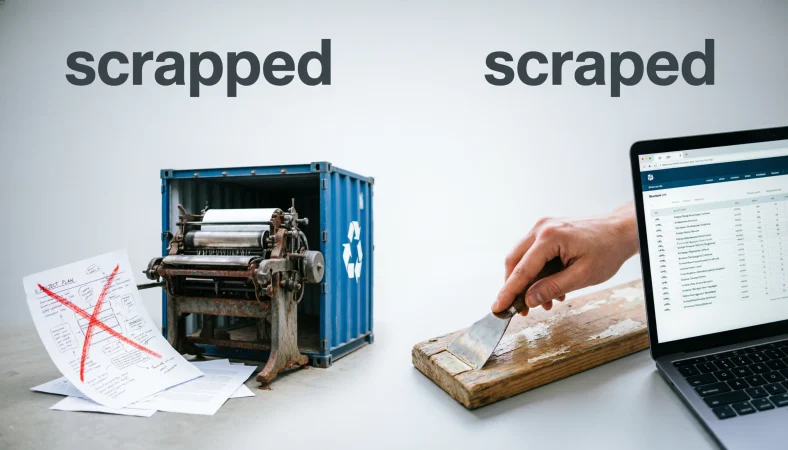 scrapped or scraped