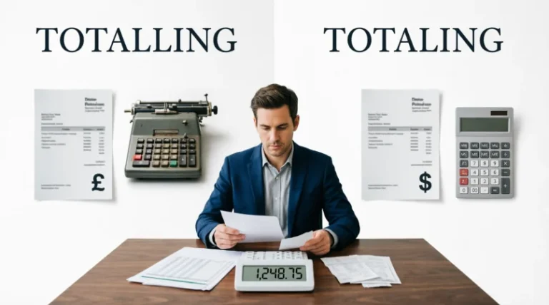 totalling or totaling