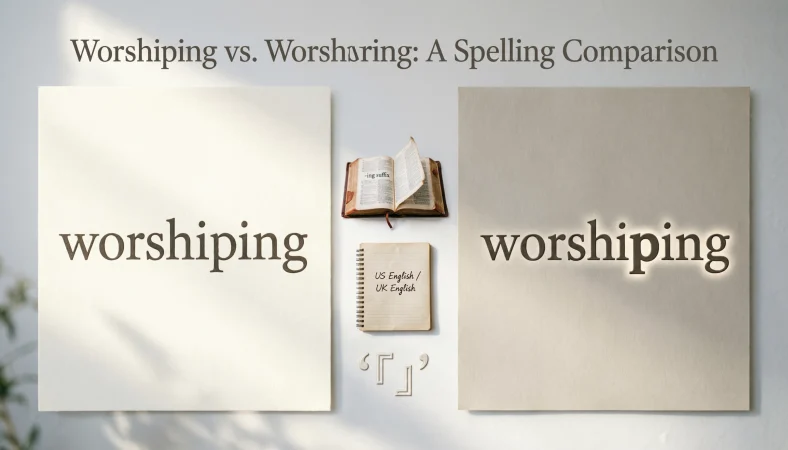 worshiping or worshipping