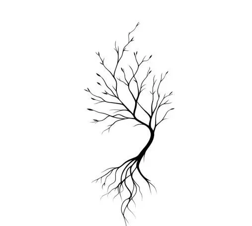 Fine-line botanical style