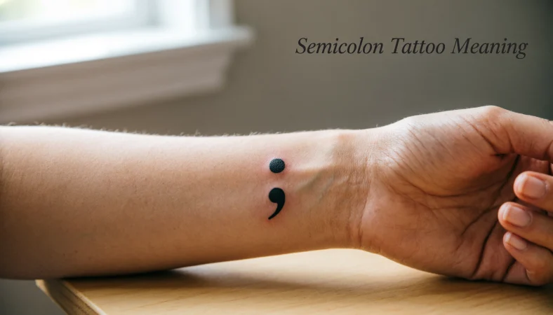 semicolon tattoo meaning